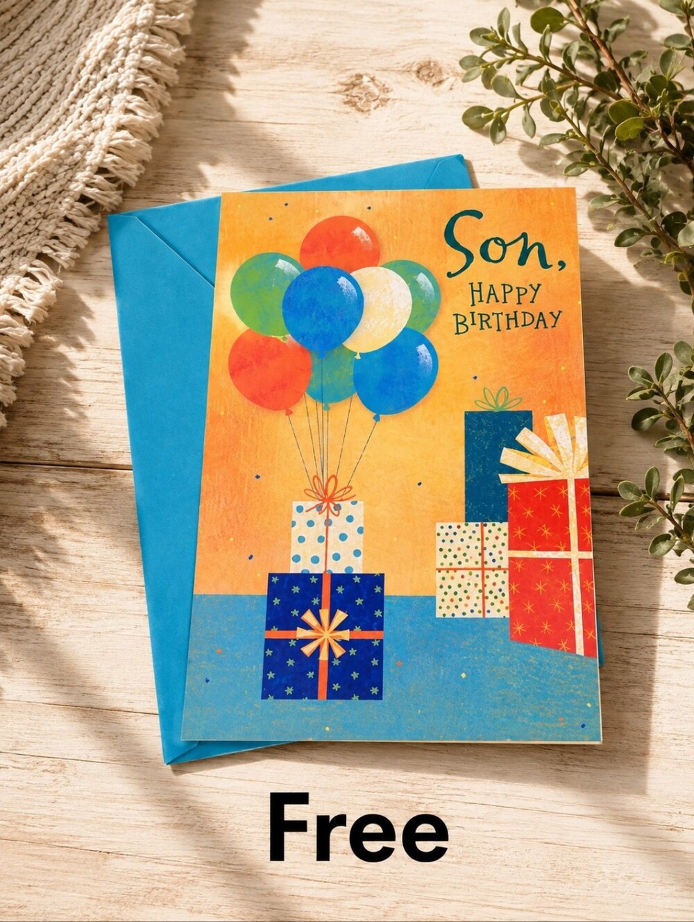 Free With Purchase Son Birthday Card